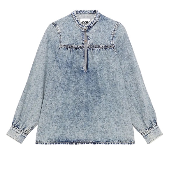 Ganni Tops - Ganni Light Blue Denim Top